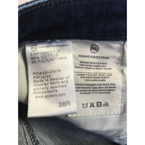 AG Adriano Goldschmied Women 28R The Legging Ankle Super Skinny Ankle Jeans Blue - Picture 8 of 9